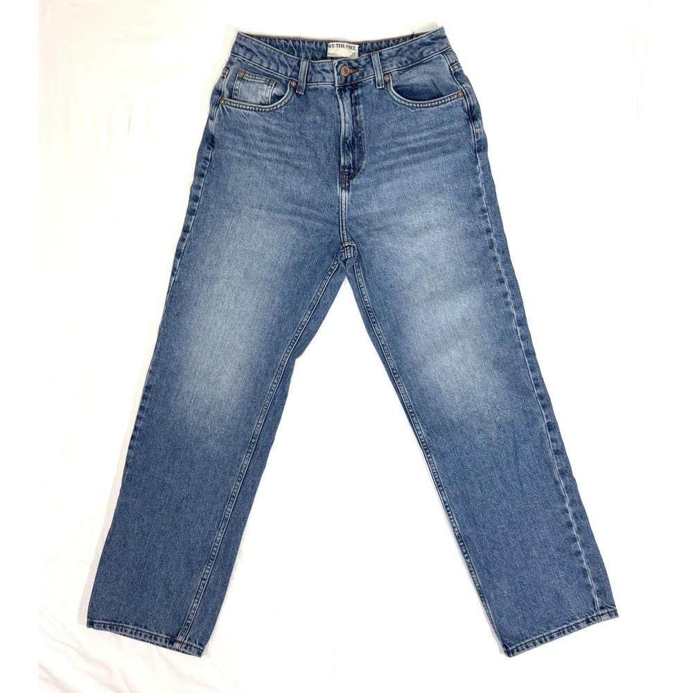 Free People WE THE FREE Pacifica High Rise Slim Straight Leg Denim Jean size 29